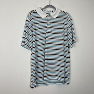 Ping Sensor Cool Striped Mens Golf Polo Shirt Size Large Multi Colored